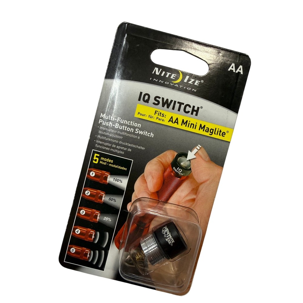 Nite Ize IQ Switch Multi-Function Push-Button Switch for AA Mini Maglite